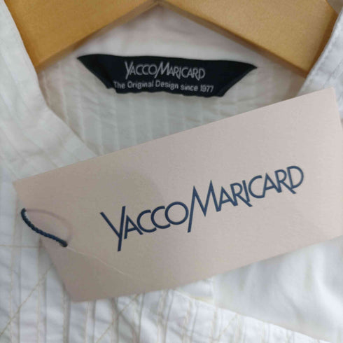 ヤッコマリカルド YACCO MARICARD 部分ピンタック 比翼ロングスリーブシャツ レディース JPN:1