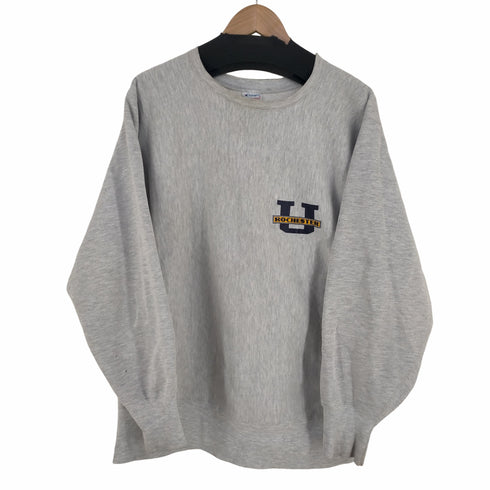 チャンピオン Champion 90S 刺繍タグ REVERSEWEAVE ROCHESTER ラバー スウェット メンズ import:L