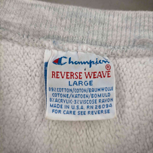 チャンピオン Champion 90S 刺繍タグ REVERSEWEAVE ROCHESTER ラバー スウェット メンズ import:L