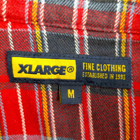 エクストララージ XLARGE チェック柄 コットン 長袖シャツ メンズ import:M