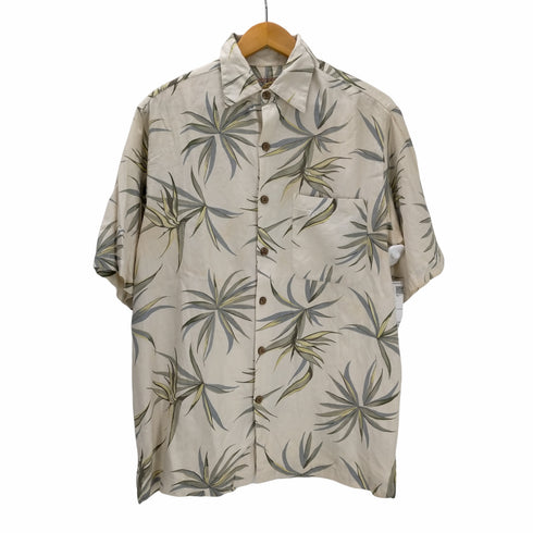 カリビアン Caribbean シルク ヤシの木 アロハシャツ メンズ import:S