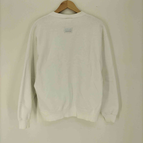 ギア GEAR 90S USA製 企業ロゴ 刺繍 Vガゼット クルーネック スウェット メンズ import:S