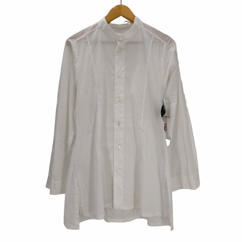 イッセイミヤケ ISSEY MIYAKE L/S サイドスリットバンドカラーシャツ メンズ JPN:2