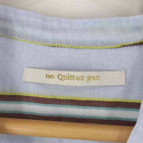 ヌキテパ NE QUITTEZ PAS C.VOILE STRIPE KURTA DRESS マドラスストライプドレス レディース