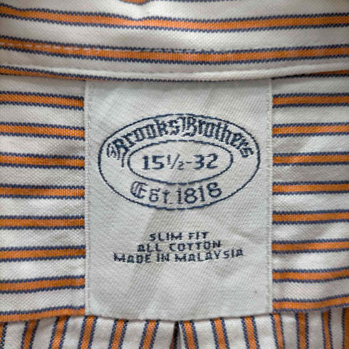 ブルックスブラザーズ BROOKS BROTHERS マレーシア製 ストライプ柄 ボタンダウン長袖シャツ メンズ 151/2