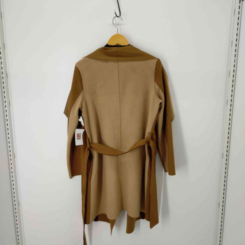 ザラ ZARA パッチワーク スエード ロングカーディガン レディース M