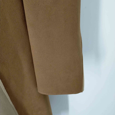ザラ ZARA パッチワーク スエード ロングカーディガン レディース M