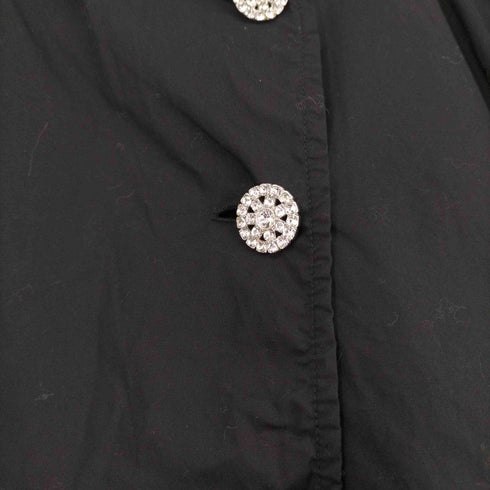 ザラ ZARA ラインストーンボタンポプリンシャツ レディース import:M