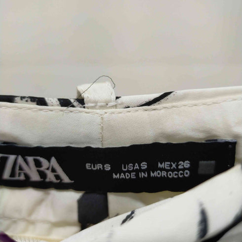ザラ ZARA MASCULINE TROUSERS WITH A TROPICAL PRINT レディース JPN:S