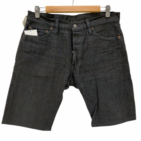シュガーケーン SUGAR CANE 470 製品染め ボタンフライ デニムハーフパンツ リメイク メンズ US:32-33