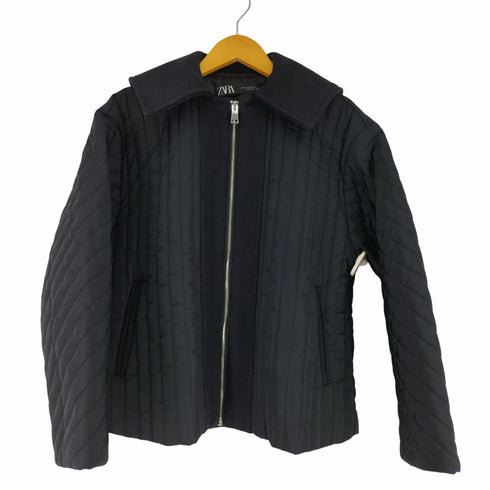 ザラ ZARA コントラストパフジャケット レディース import:M