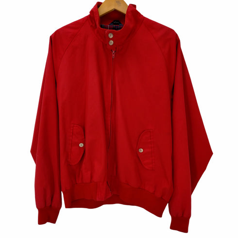 ランズエンド LANDS END 旧タグ 裏地チェック柄 スイングトップ ジップアップ ブルゾン ジャケット メンズ import:L