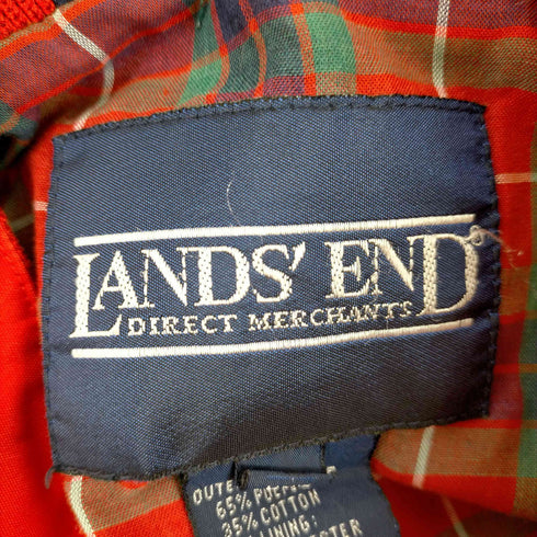 ランズエンド LANDS END 旧タグ 裏地チェック柄 スイングトップ ジップアップ ブルゾン ジャケット メンズ import:L