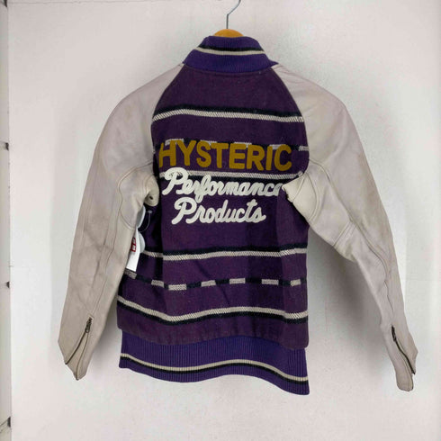 ヒステリックグラマー HYSTERIC GLAMOUR 袖レザーウールスタジャン レディース FREE