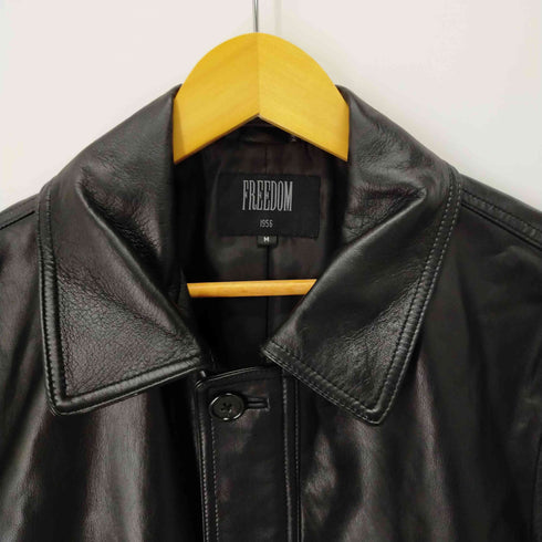 - FREEDOM ジップアップ レザージャケット メンズ M