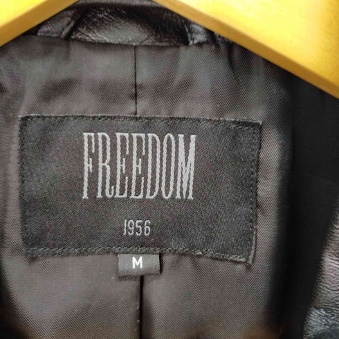 - FREEDOM ジップアップ レザージャケット メンズ M