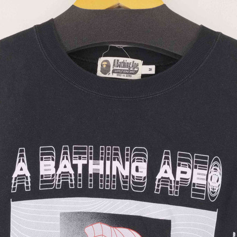 アベイシングエイプ A BATHING APE 両面プリント L/S スウェット メンズ JPN:M