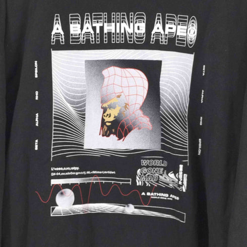 アベイシングエイプ A BATHING APE 両面プリント L/S スウェット メンズ JPN:M