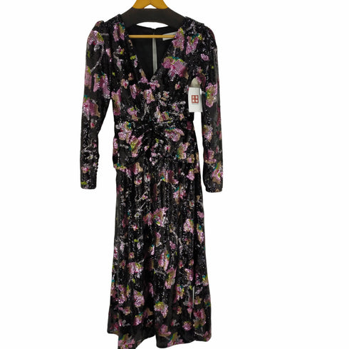 セルフポートレイト self-portrait TWIST MIDNIGHT BLOOM SEQUIN DRESS レディース UK:6