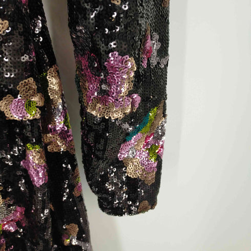 セルフポートレイト self-portrait TWIST MIDNIGHT BLOOM SEQUIN DRESS レディース UK:6