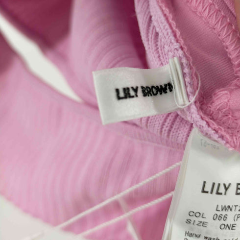 リリーブラウン Lily Brown カップインリブニットトップス レディース FREE
