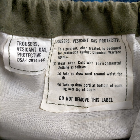 ユーエスアーミー US ARMY TROUSERS.VESICANT GAS PROTEVTIVE ガスプロテクティブパンツ メンズ JPN:M