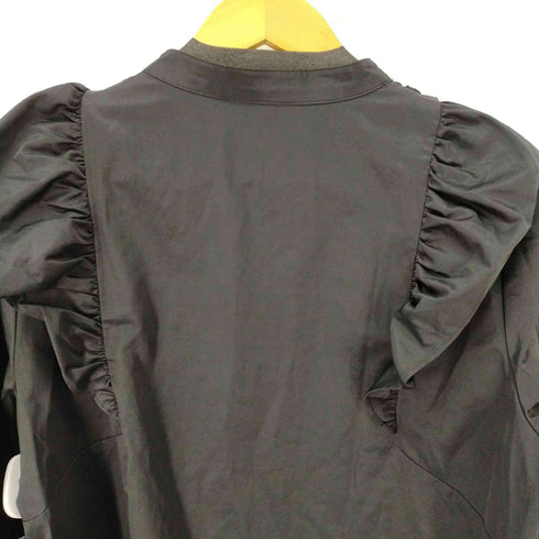 ユナイテッドアローズグリーンレーベルリラクシング UNITED ARROWS green label relaxing タタキフリル スタンドカラー ブラウス レディース