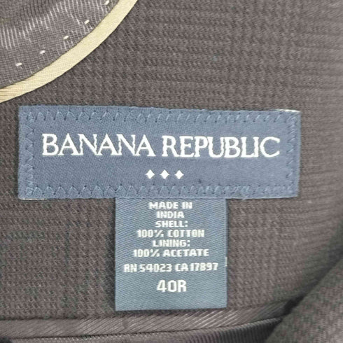 バナナリパブリック BANANA REPUBLIC 2B チェックテーラードジャケット メンズ 40R