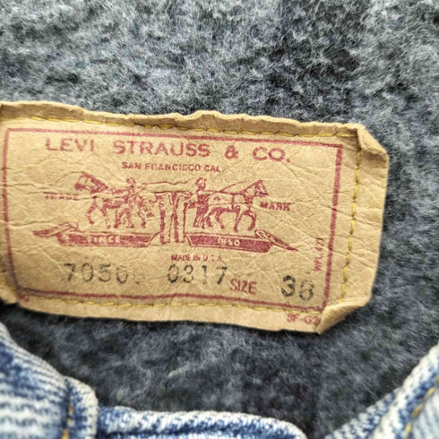 リーバイス Levis 80-90S USA製 ボタン裏527刻印 裏地ブランケット 4th Denim Trucker Jacket デニム トラッカー ジャケット メンズ 38