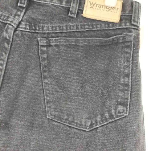 ラングラー Wrangler メキシコ製 ブラックデニムパンツ メンズ 35/30