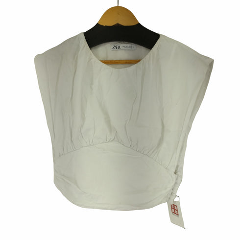 ザラ ZARA サイドボタンノースリーブブラウス レディース import:S