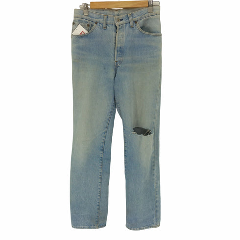 リーバイス Levis 80S REGULAR 501 ボタンフライ ダメージ デニム パンツ ハチマル メンズ