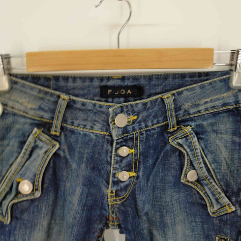 フーガ FUGA Y2K ダメージ加工 デザインポケットデニムパンツ メンズ