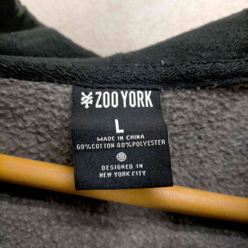 ズーヨーク ZOO YORK ロゴ刺繍ブロックチェックジップアップパーカー メンズ JPN:L