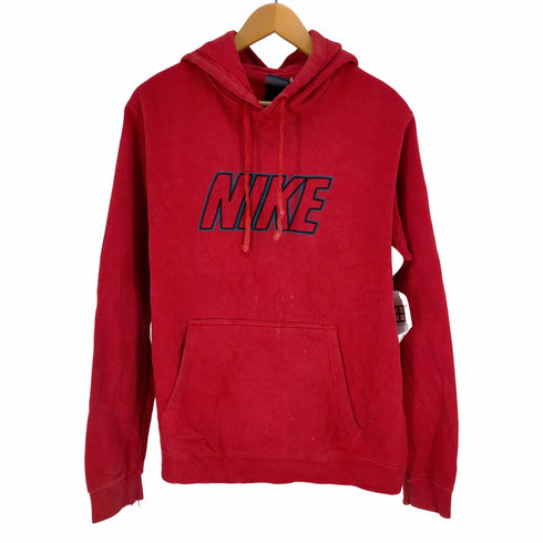 ナイキ NIKE 00S ステッチデザインロゴ刺繍 プルオーバーパーカー メンズ import:M