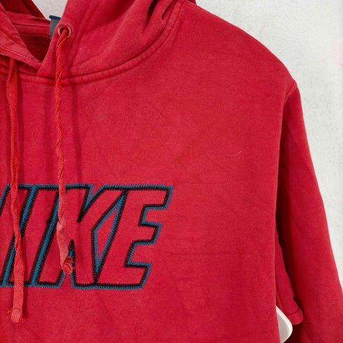 ナイキ NIKE 00S ステッチデザインロゴ刺繍 プルオーバーパーカー メンズ import:M