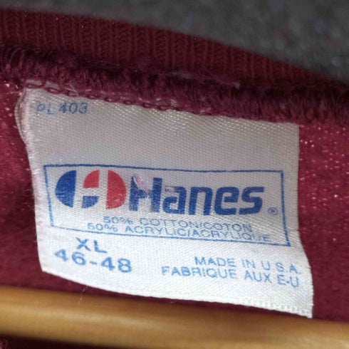 ヘインズ Hanes 80s MADE IN USA フロントラバープリントスウェット メンズ import:XL 46-48