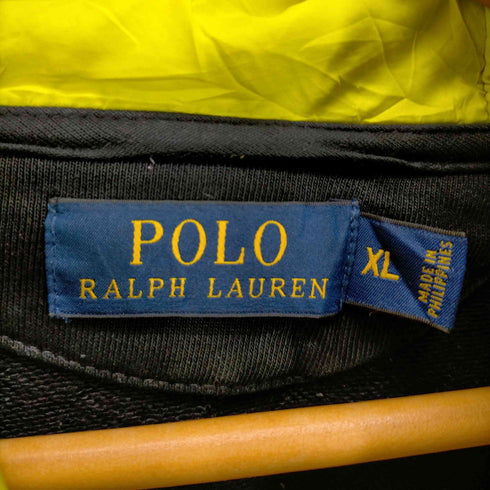 ポロラルフローレン POLO RALPH LAUREN 00S ポニー刺繍 アームパッチ ジップアップパーカー メンズ import:XL