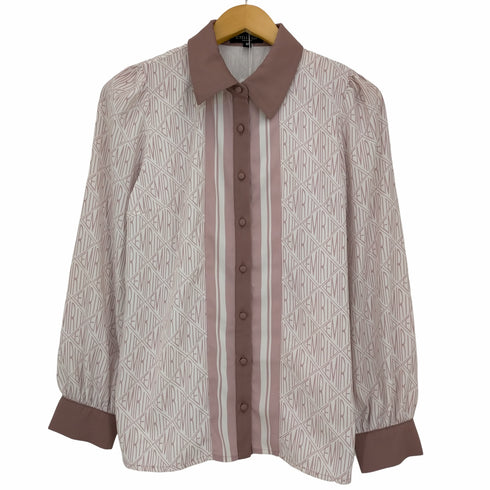 エミリアウィズ EMIRIA WIZ EW original logo blouse モノグラム柄ブラウス レディース JPN:M