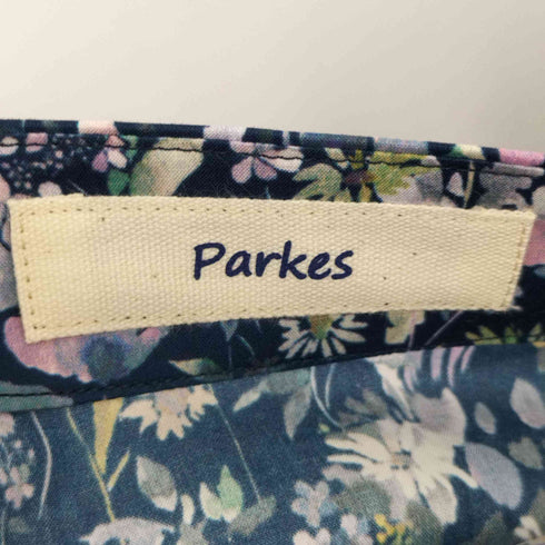 パークス PARKES 花柄 ノーカラーブラウス レディース JPN:M