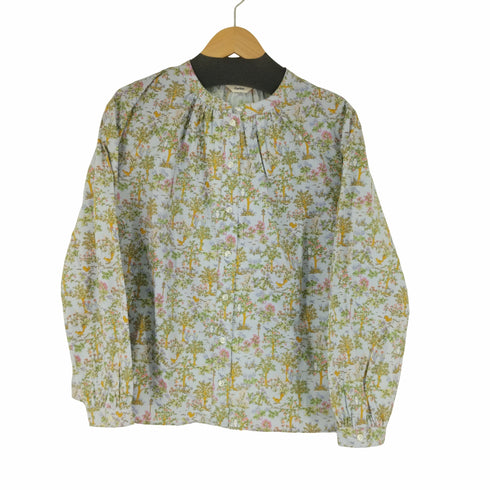 パークス PARKES 花柄 ノーカラーブラウス レディース JPN:M