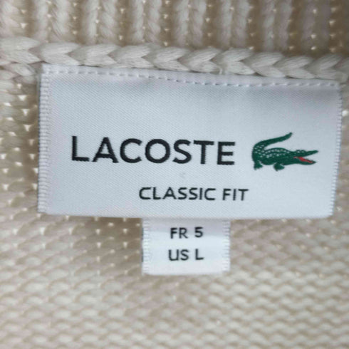 ラコステ LACOSTE 23AW CLASSIC FIT テニス ニットセーター ホワイト - R1T メンズ JPN:L