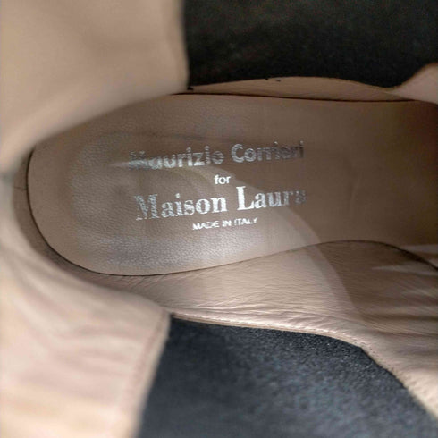 Maison Laura Maurizio Corrieri イタリア製 スクエアトゥ サイドゴア ブーツ レディース EUR:39