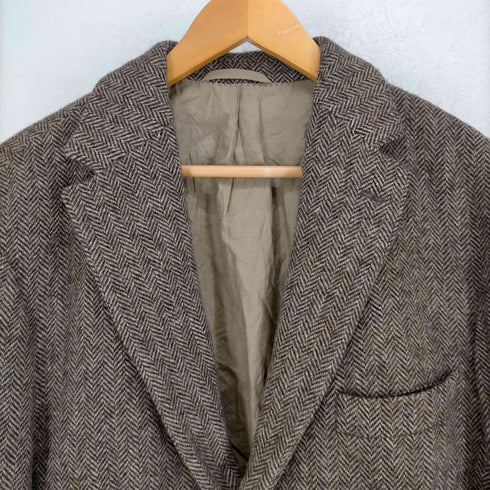ヒューゴボス HUGO BOSS ヘリンボーン柄 ウールツイードテーラードジャケット メンズ