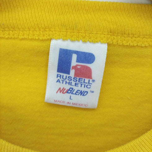 ラッセルアスレチック RUSSELL ATHLETIC 00S メキシコ製 サッカー グラフィック プリント クルーネック S/S Tシャツ メンズ import:L