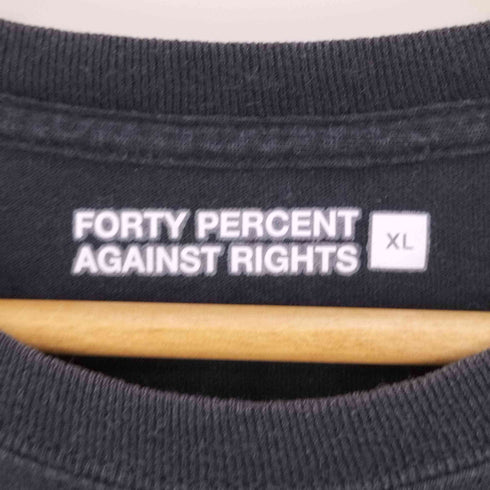 フォーティーパーセントアゲインストライツ FPAR FORTY PERCENT AGAINST RIGHTS 両面プリント クルーネックTシャツ メンズ JPN:XL
