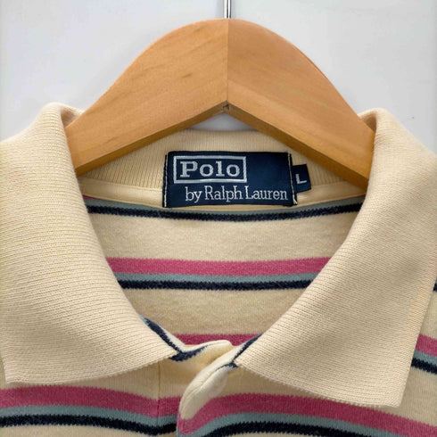 ポロバイラルフローレン Polo by RALPH LAUREN S/S スモールポニー刺繍 ストライプポロシャツ メンズ JPN:L