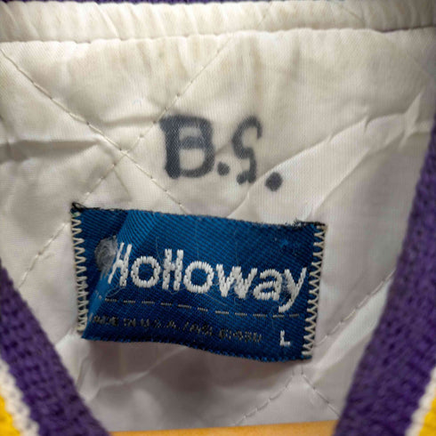 ホロウェイ HOLLOWAY 70~80s USA製 カレッジロゴ チームカラースタジャン メンズ import:L