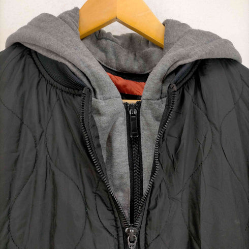 ザラ ZARA キルティングフーディーMA-1ジャケット メンズ JPN:XL
