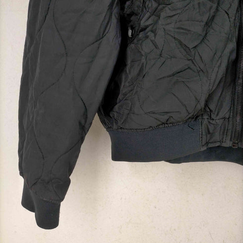 ザラ ZARA キルティングフーディーMA-1ジャケット メンズ JPN:XL